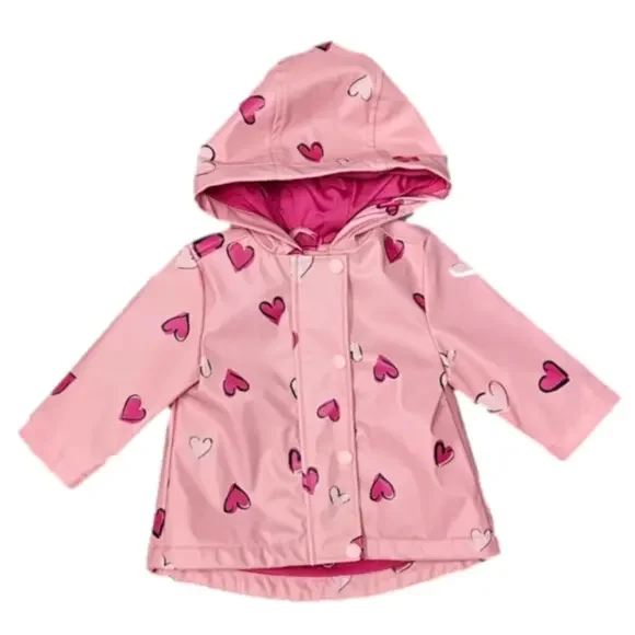 Joe Fresh Jackets Coats Baby Girl Pink Heart Lined Joe Fresh